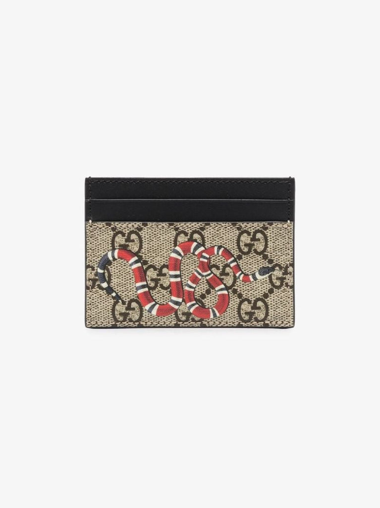 Brown Kingsnake Leather Card Holder
