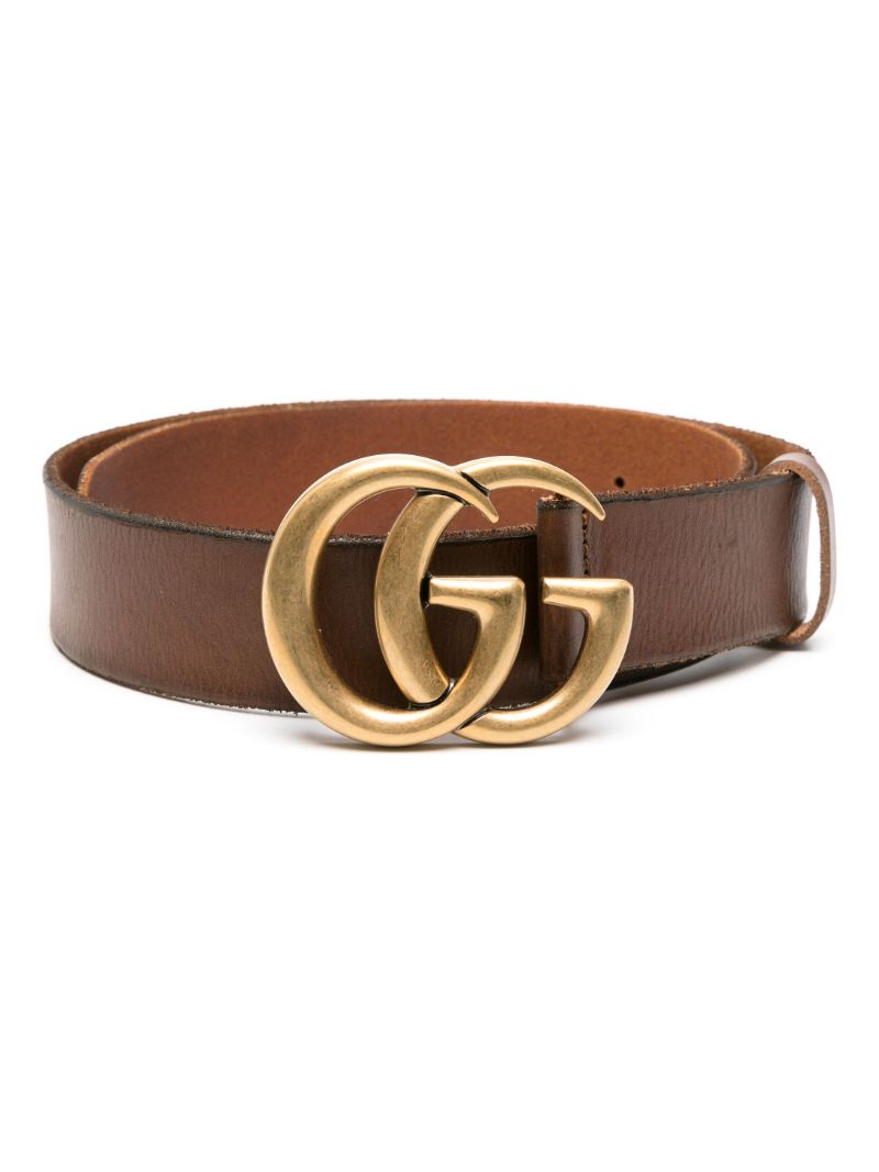 Brown Double G Leather Belt