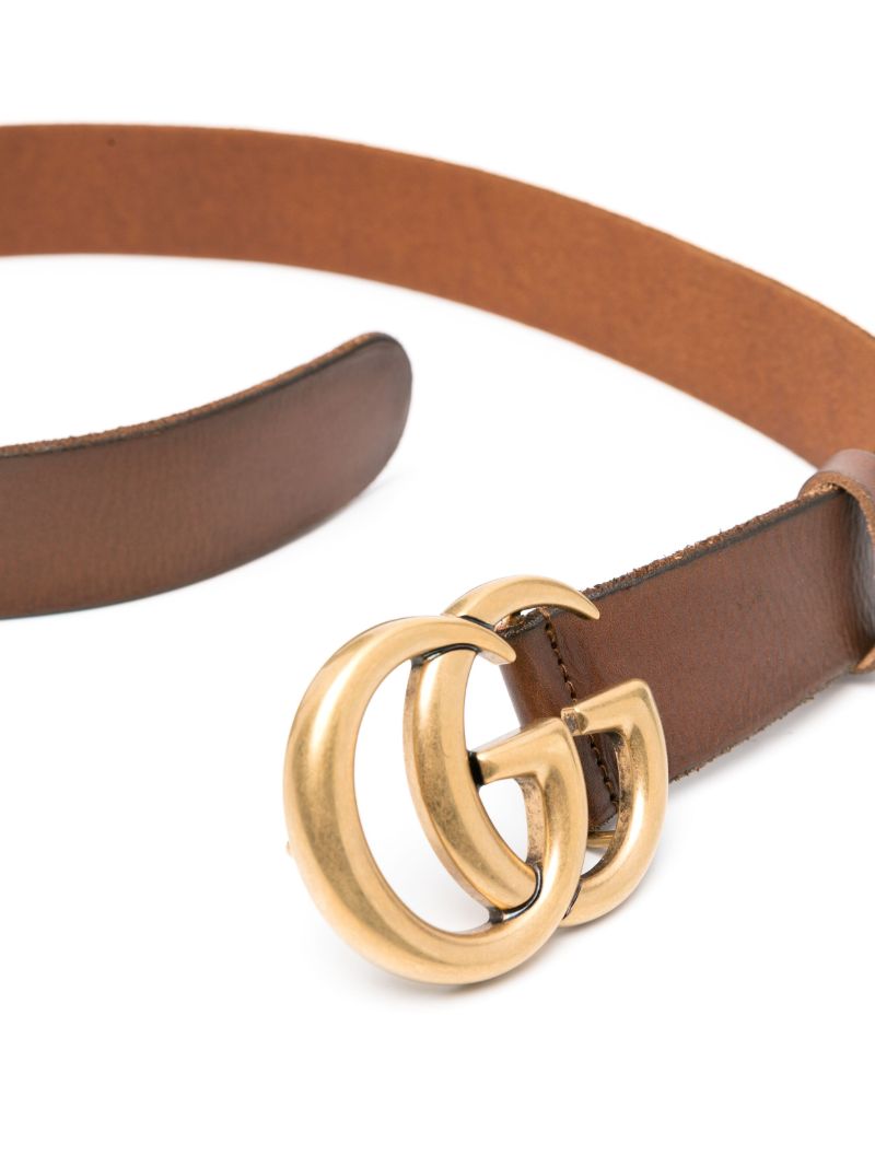 Brown Double G Leather Belt