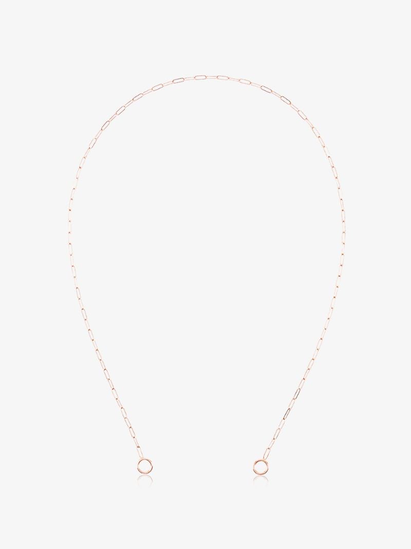 14k Rose Gold Square Link Chain 16 Inch Necklace