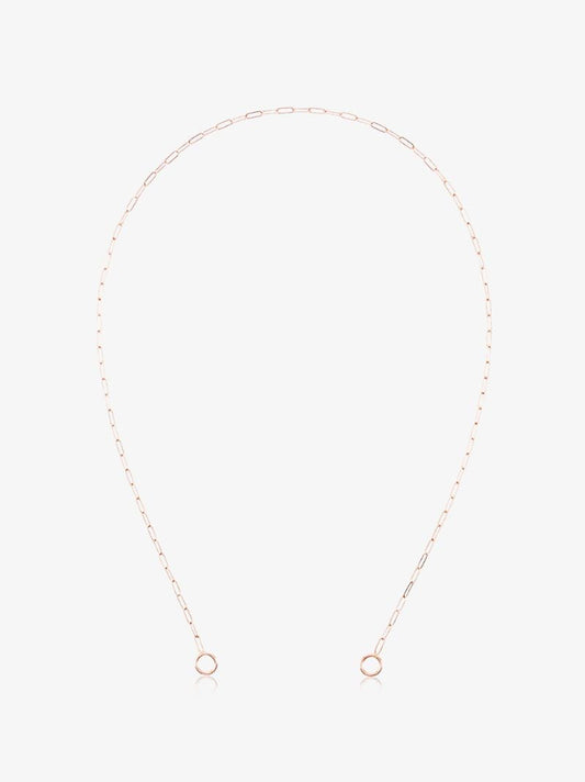 14k Rose Gold Square Link Chain 16 Inch Necklace