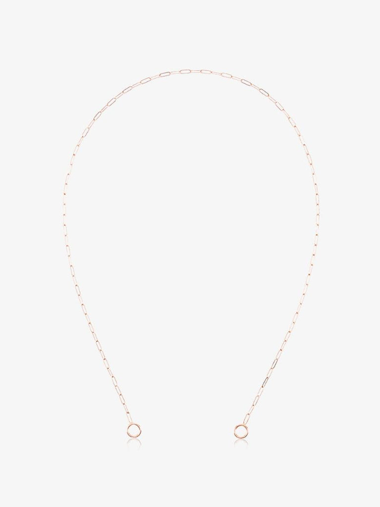 14k Rose Gold Square Link Chain 16 Inch Necklace