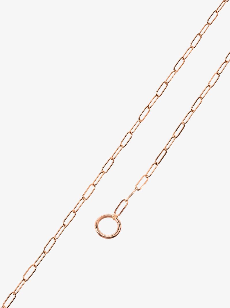 14k Rose Gold Square Link Chain 16 Inch Necklace