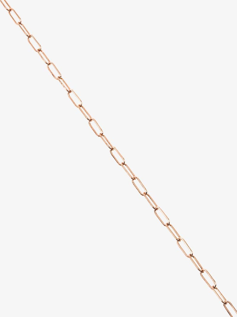14k Rose Gold Square Link Chain 16 Inch Necklace