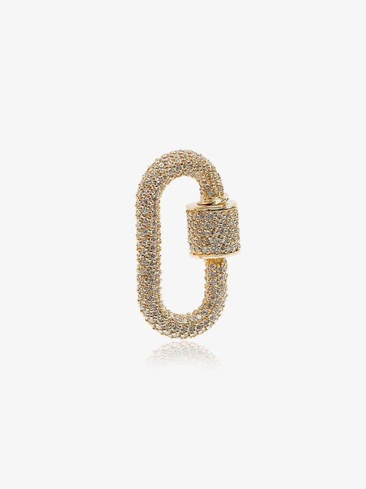 14k Yellow Gold Diamond Lock Charm