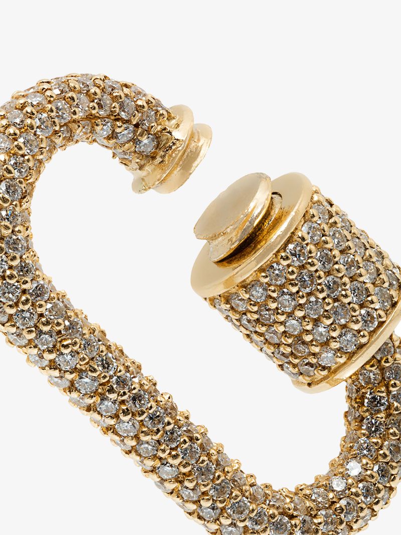 14k Yellow Gold Diamond Lock Charm