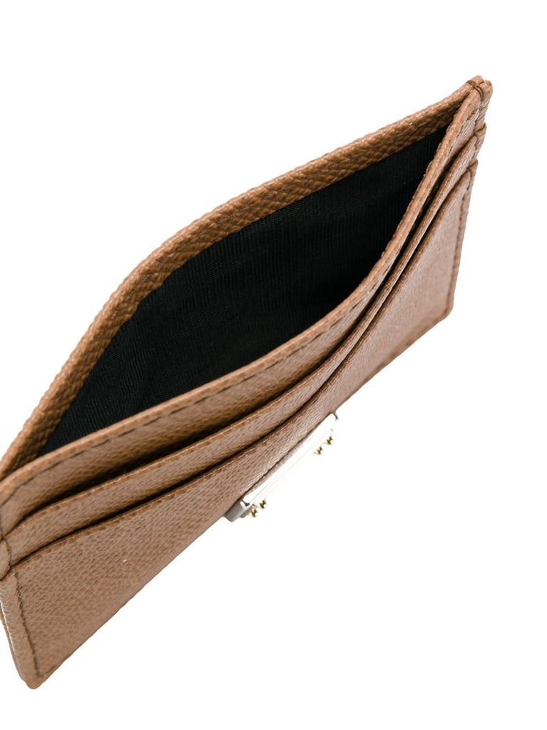 Brown Logo-plaque Leather Cardholder