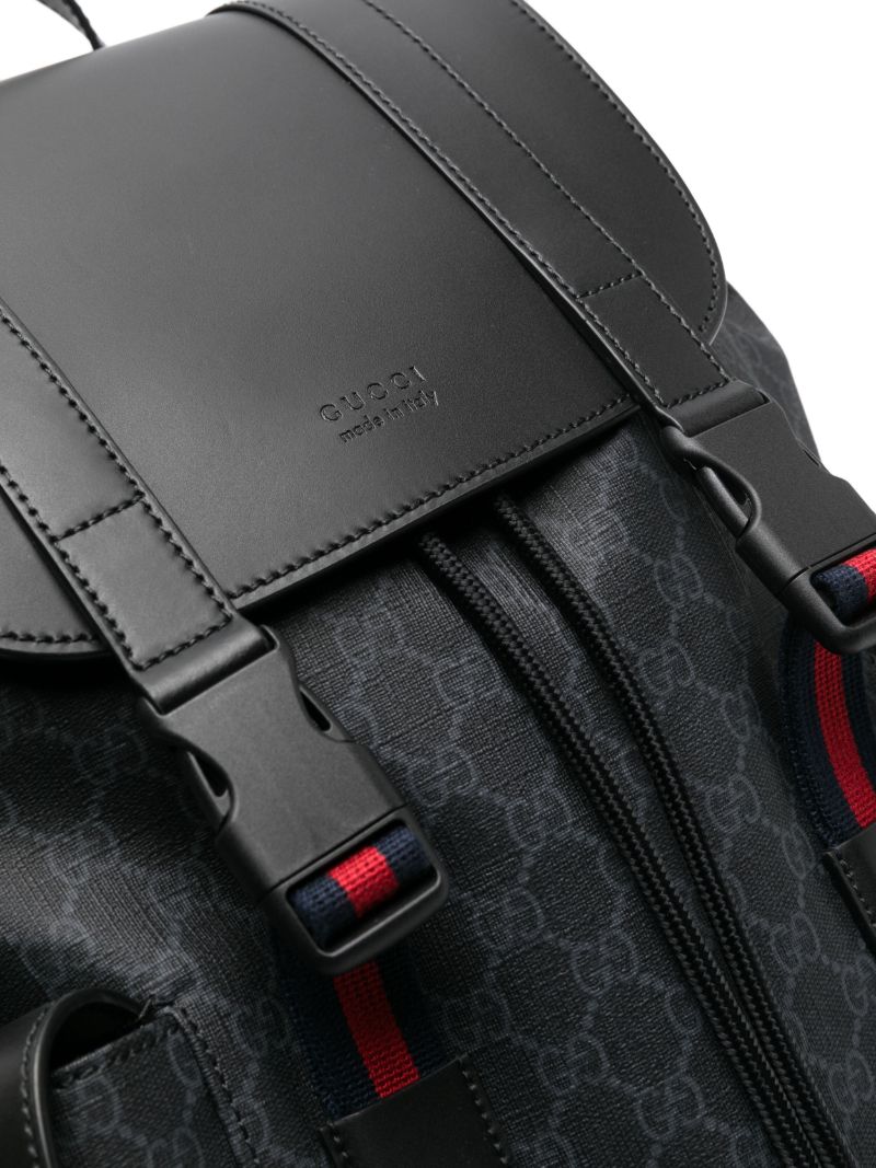 Grey Gg Supreme Leather Backpack