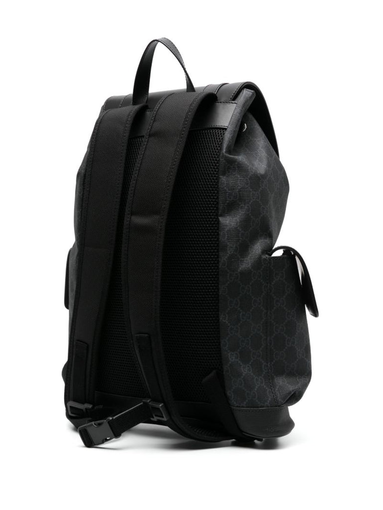 Grey Gg Supreme Leather Backpack