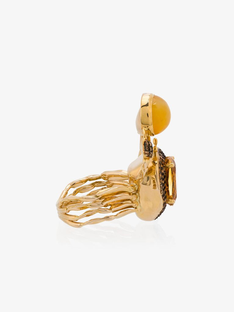 18k Yellow Gold Thalasa Diamond Sapphire Ring