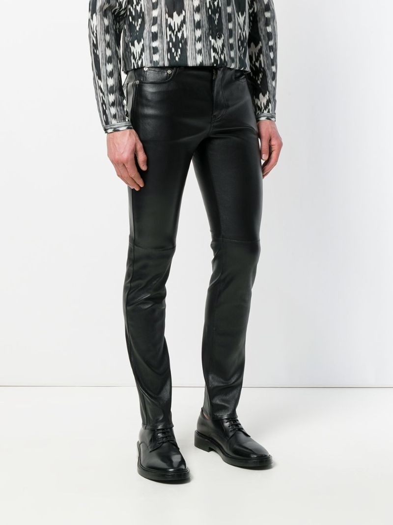 Black Skinny Leather Trousers