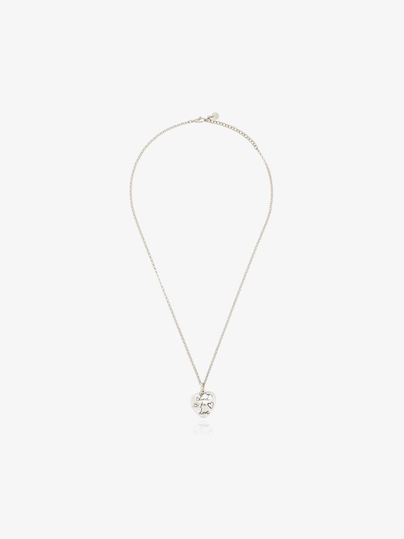 Sterling Silver Blind for Love Heart Necklace