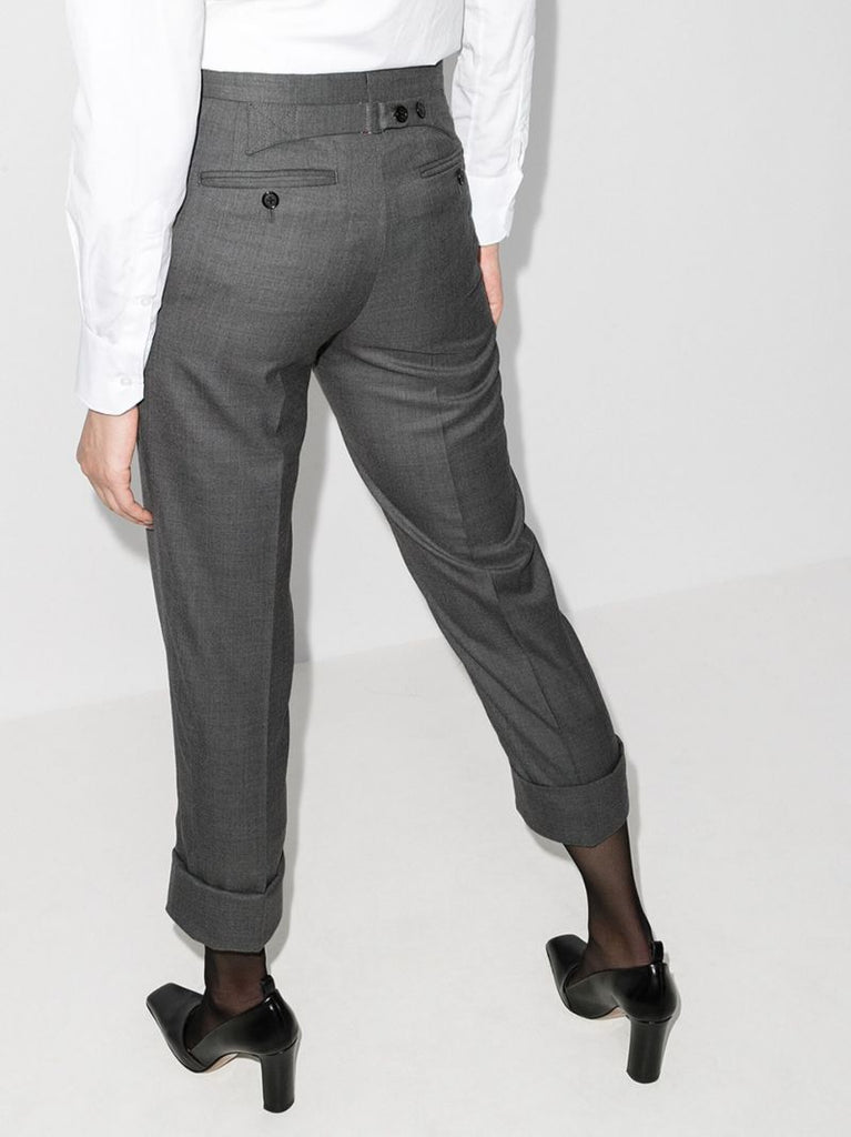 Cropped Slim Leg Trousers