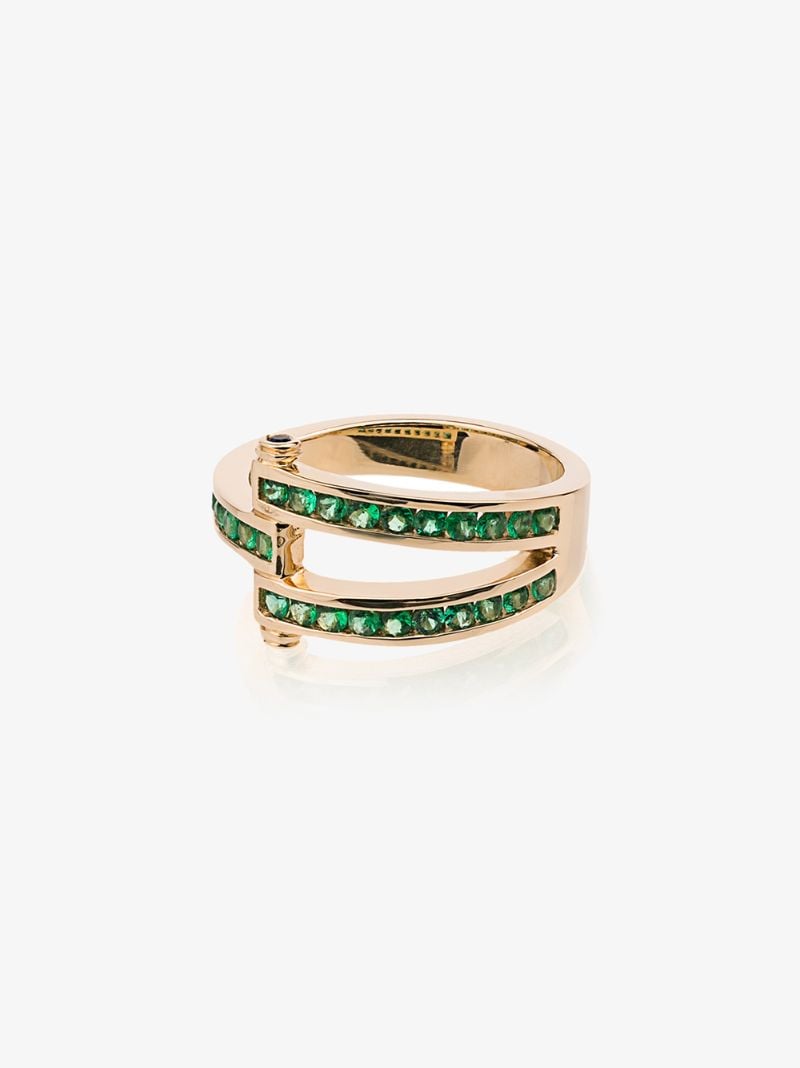 14k Yellow Gold Magna Emerald Ring