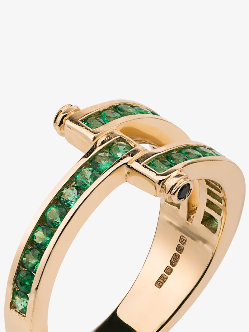 14k Yellow Gold Magna Emerald Ring