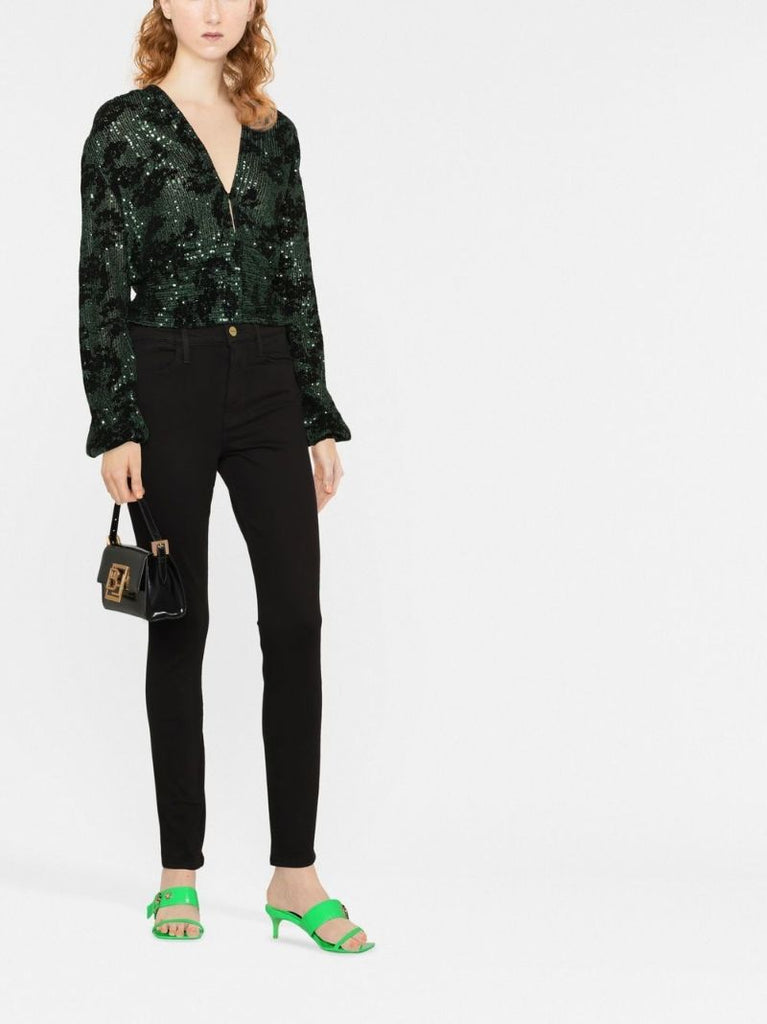 Black Le High Skinny Jeans