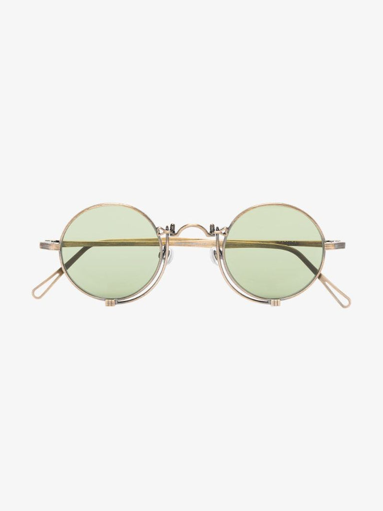 Gold Tone Round Sunglasses