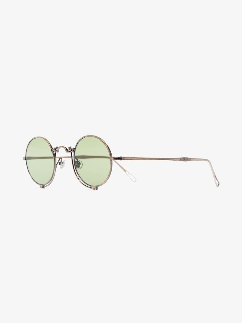 Gold Tone Round Sunglasses