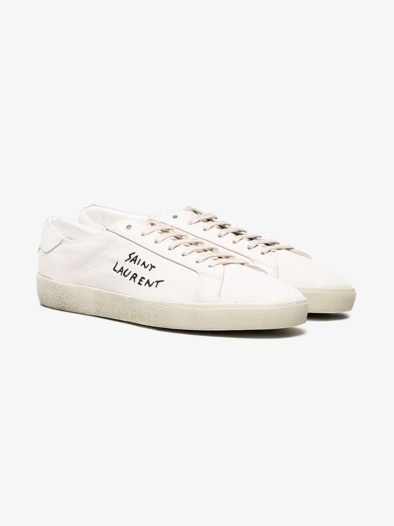 White Classic Sl/06 Embroidered Sneakers