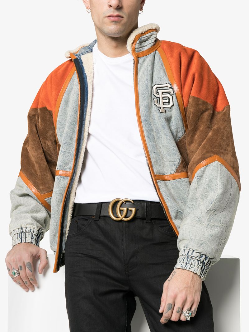 Black Gg Logo Leather Belt