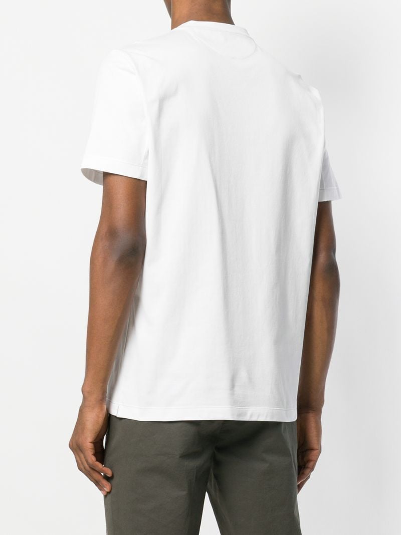 White Logo Embroidered T-shirt