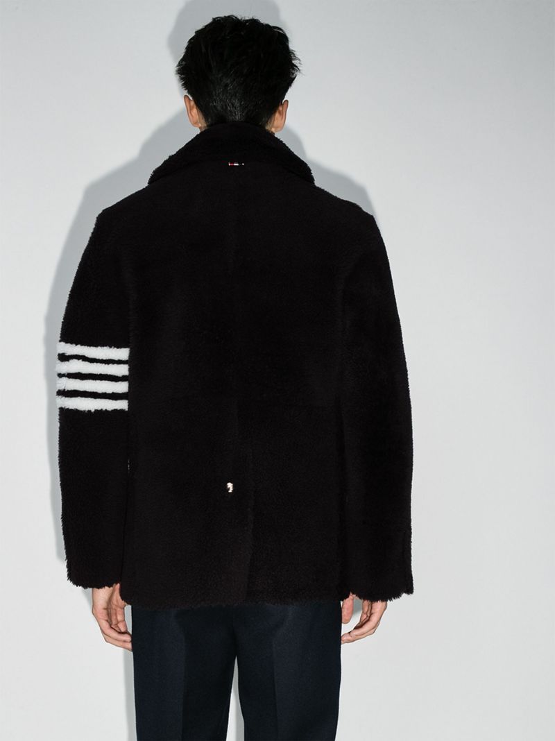Unconstructed Classic Shearling Peacoat
