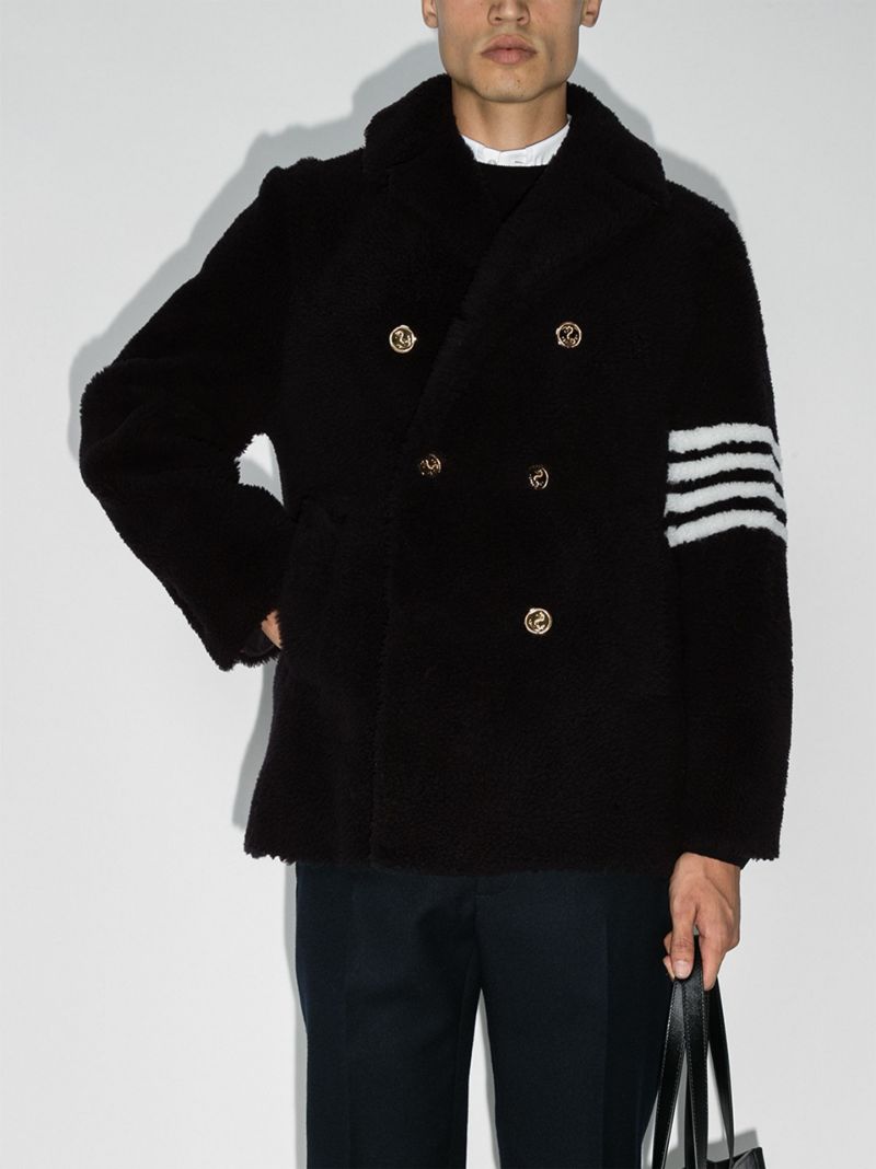 Unconstructed Classic Shearling Peacoat