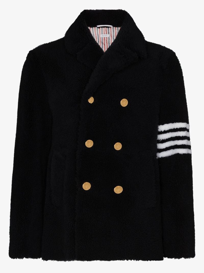 Unconstructed Classic Shearling Peacoat