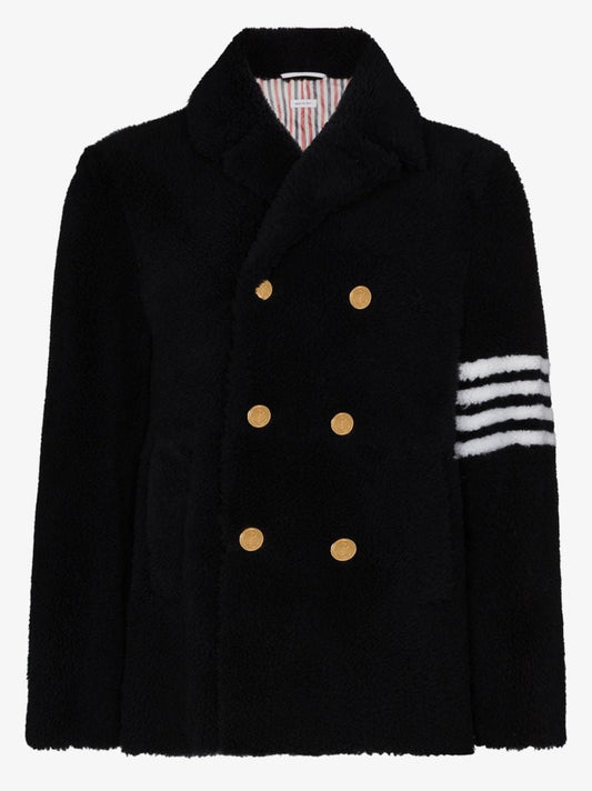 Unconstructed Classic Shearling Peacoat