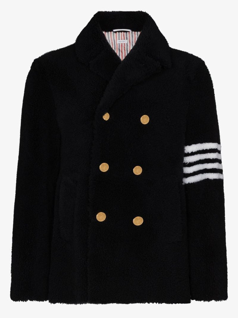 Unconstructed Classic Shearling Peacoat