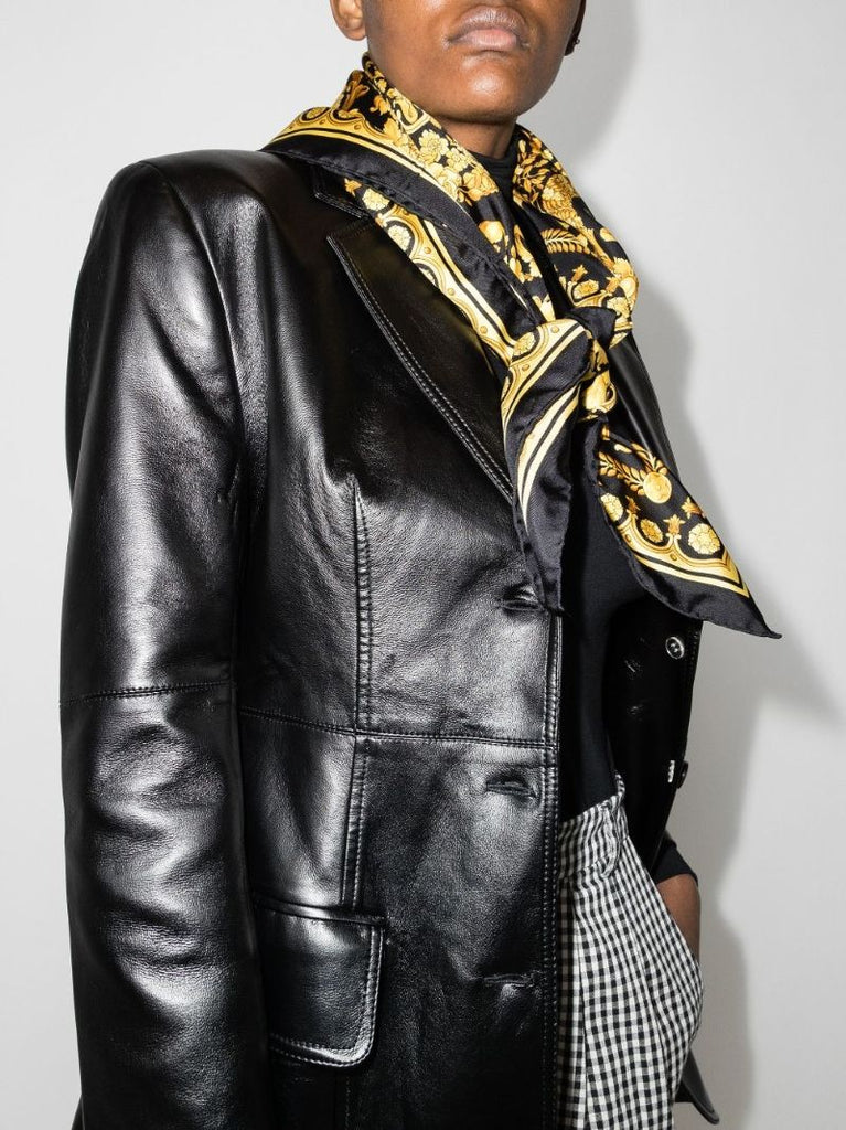 Black and Gold Barocco Silk Scarf