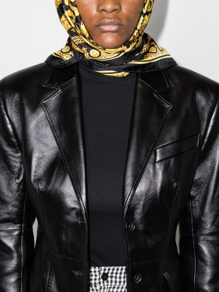 Black and Gold Barocco Silk Scarf
