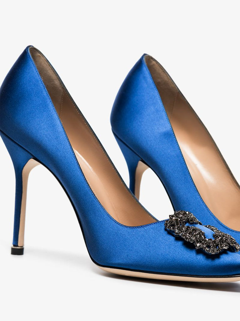 Blue Hangisi 105 Satin Pumps