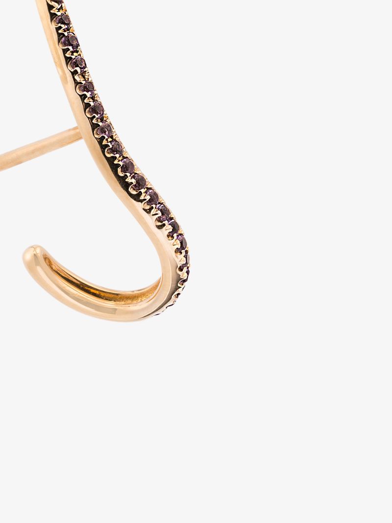 18k Yellow Gold Ligne Amethyst Earring