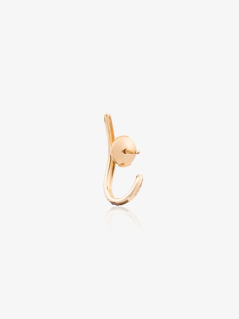 18k Yellow Gold Ligne Amethyst Earring