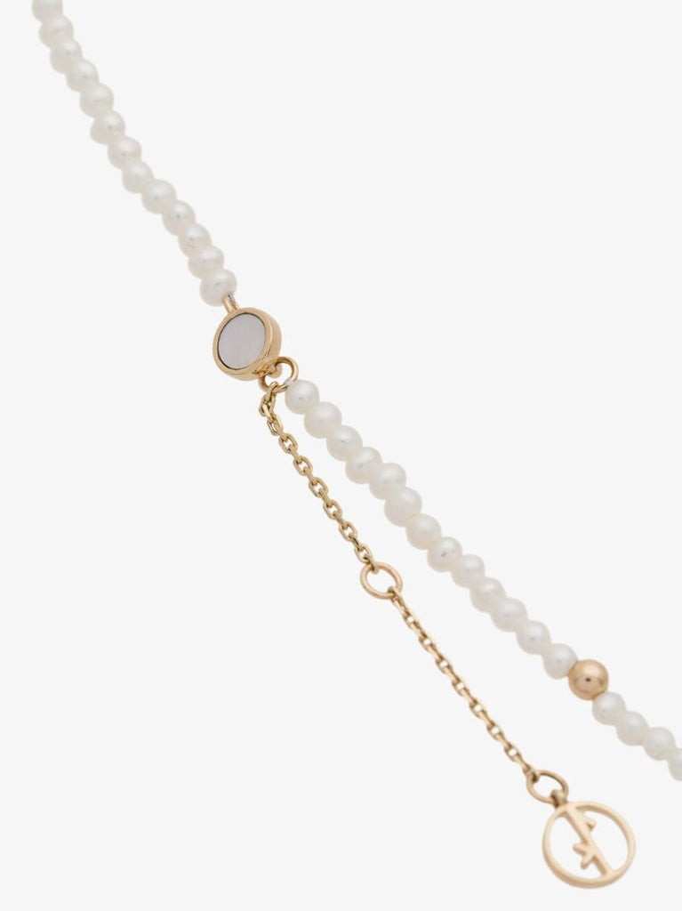 14k Yellow Gold and Pearl Anklet