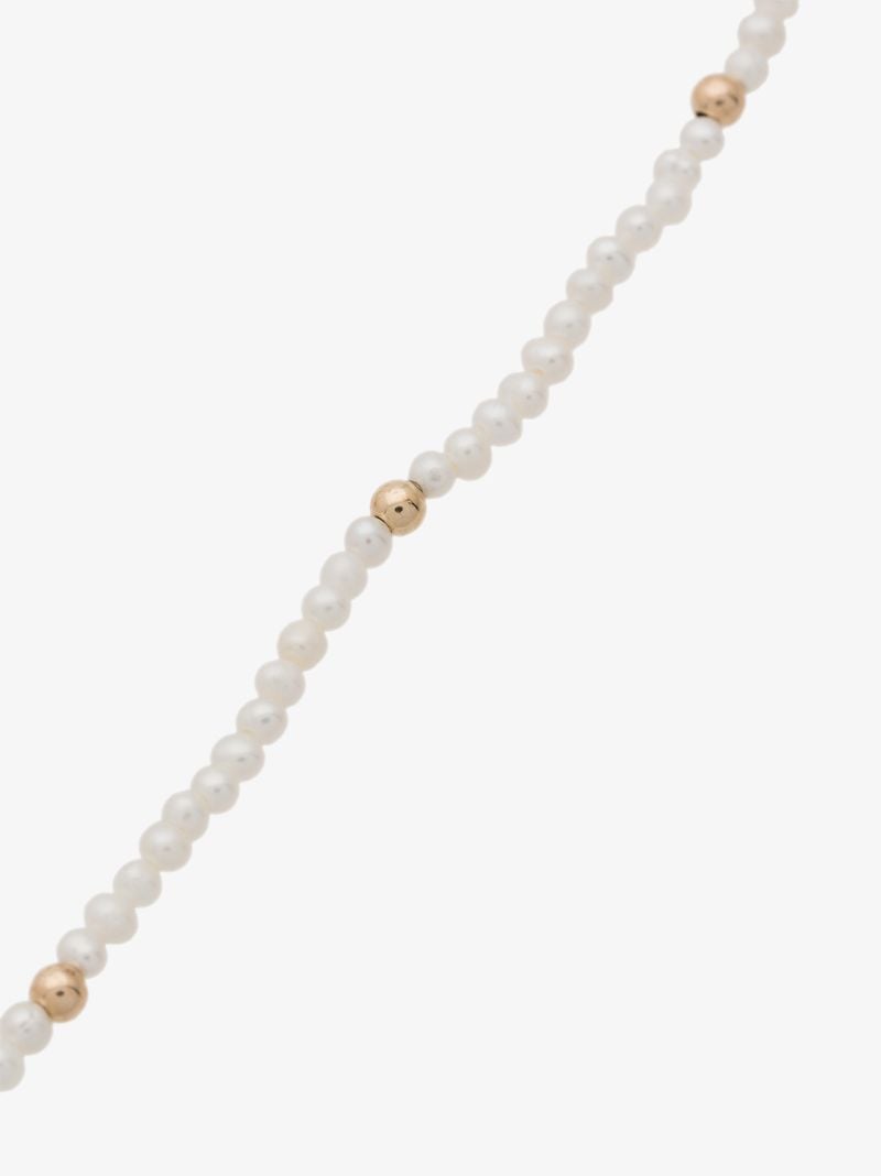 14k Yellow Gold and Pearl Anklet