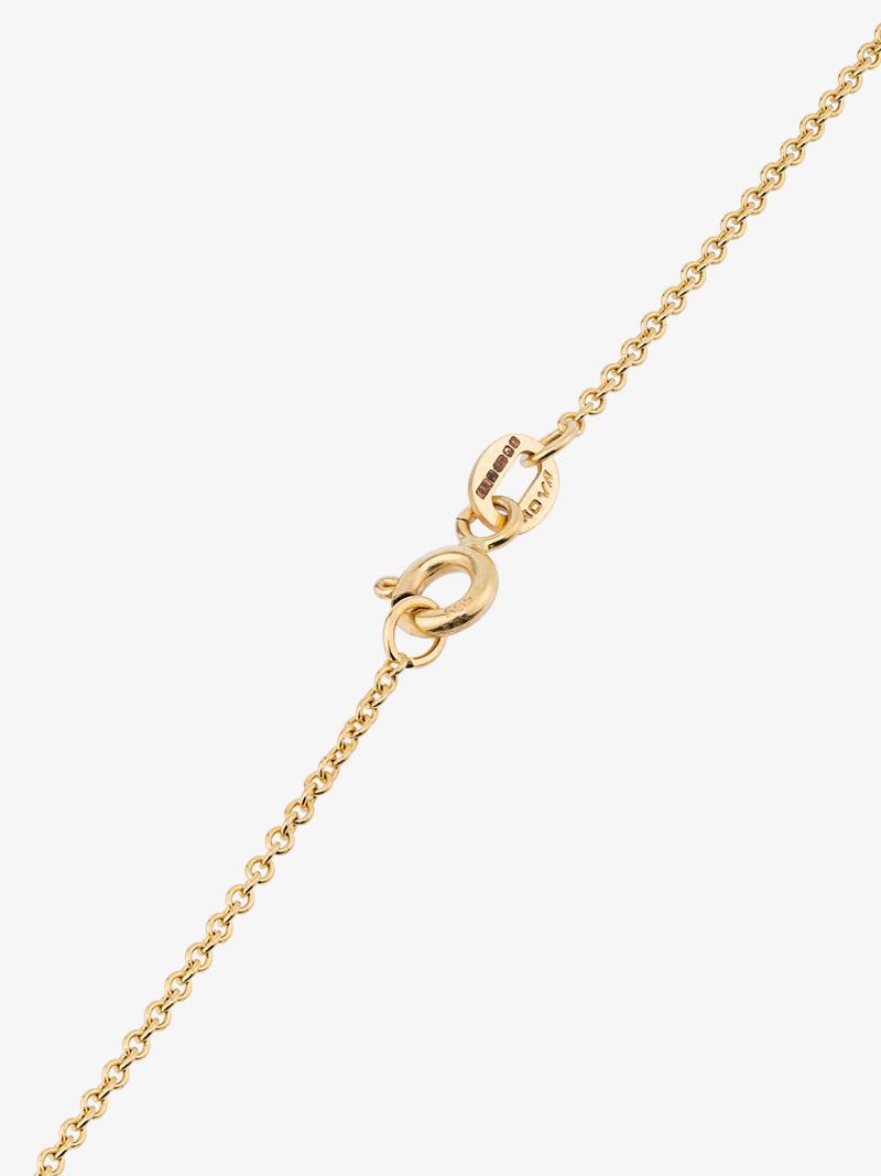 18k Yellow Gold and Diamond Razor Blade Necklace