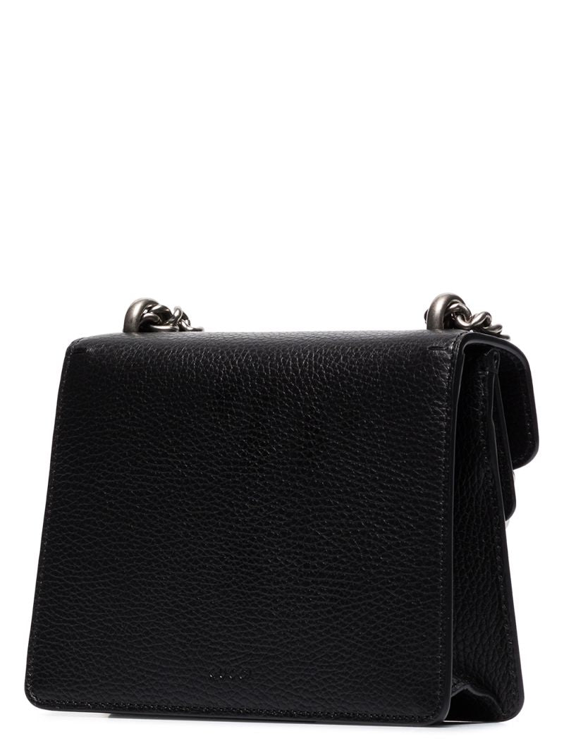 Black Dionysus Mini Leather Shoulder Bag