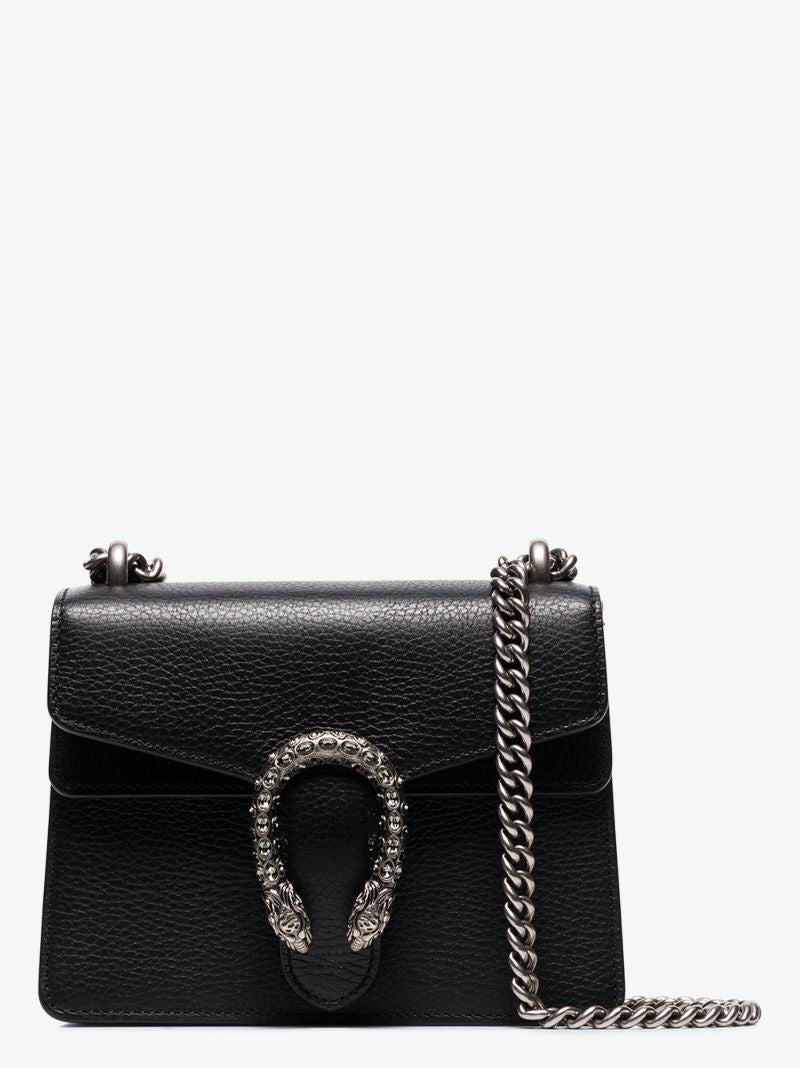 Black Dionysus Mini Leather Shoulder Bag