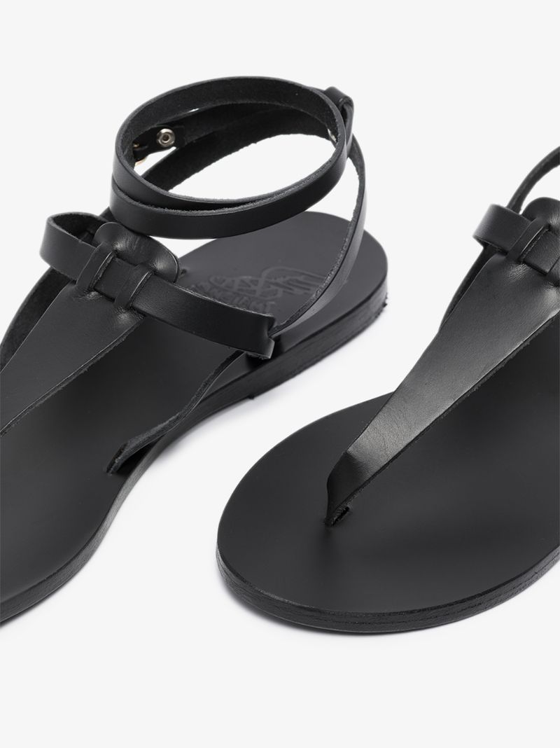 Black Estia Ankle Strap Sandals