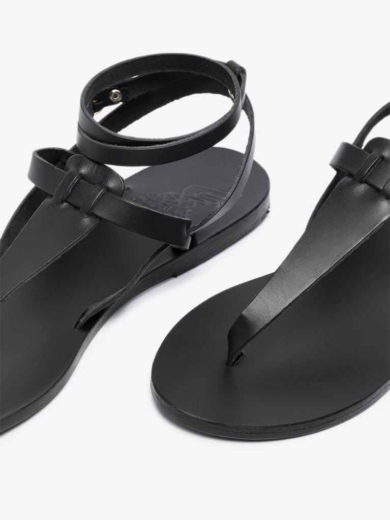 Black Estia Ankle Strap Sandals