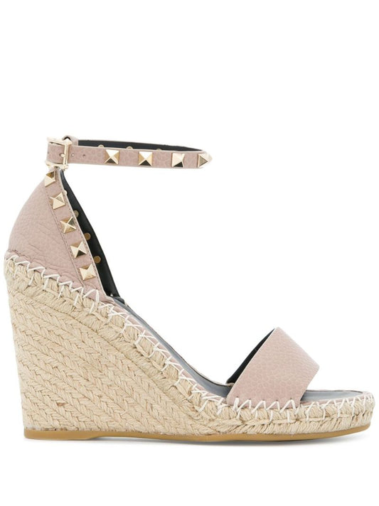 Double Rockstud 95mm Wedge Espadrilles