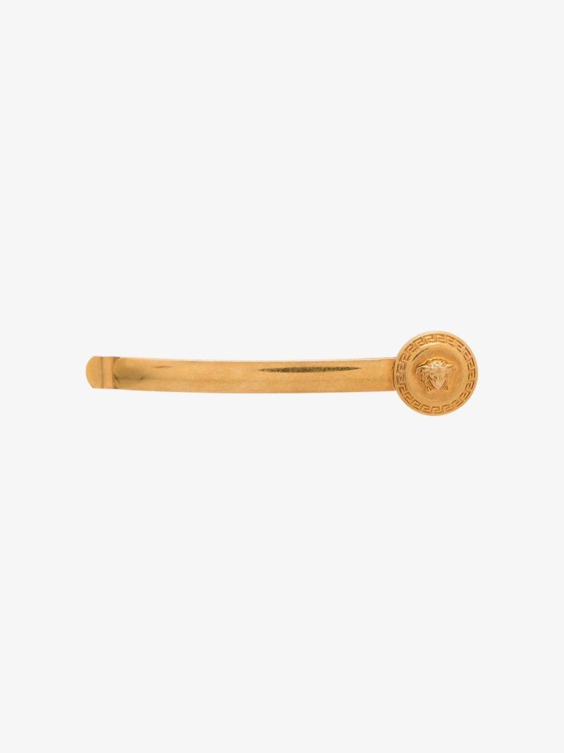 Gold Tone Medusa Coin Hair Clip