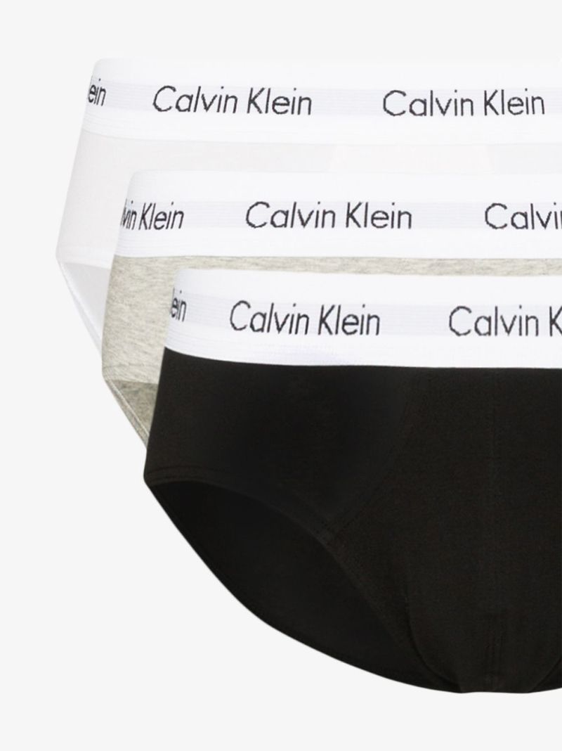 White, Grey and Black Cotton Briefs Set