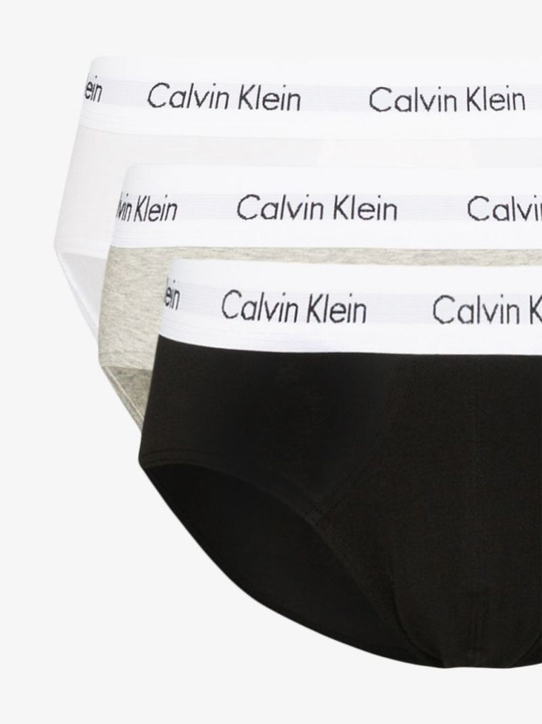 White, Grey and Black Cotton Briefs Set