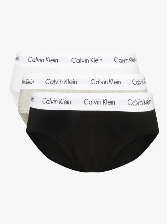White, Grey and Black Cotton Briefs Set