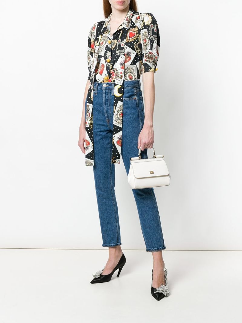 White Small Sicily Top Handle Bag