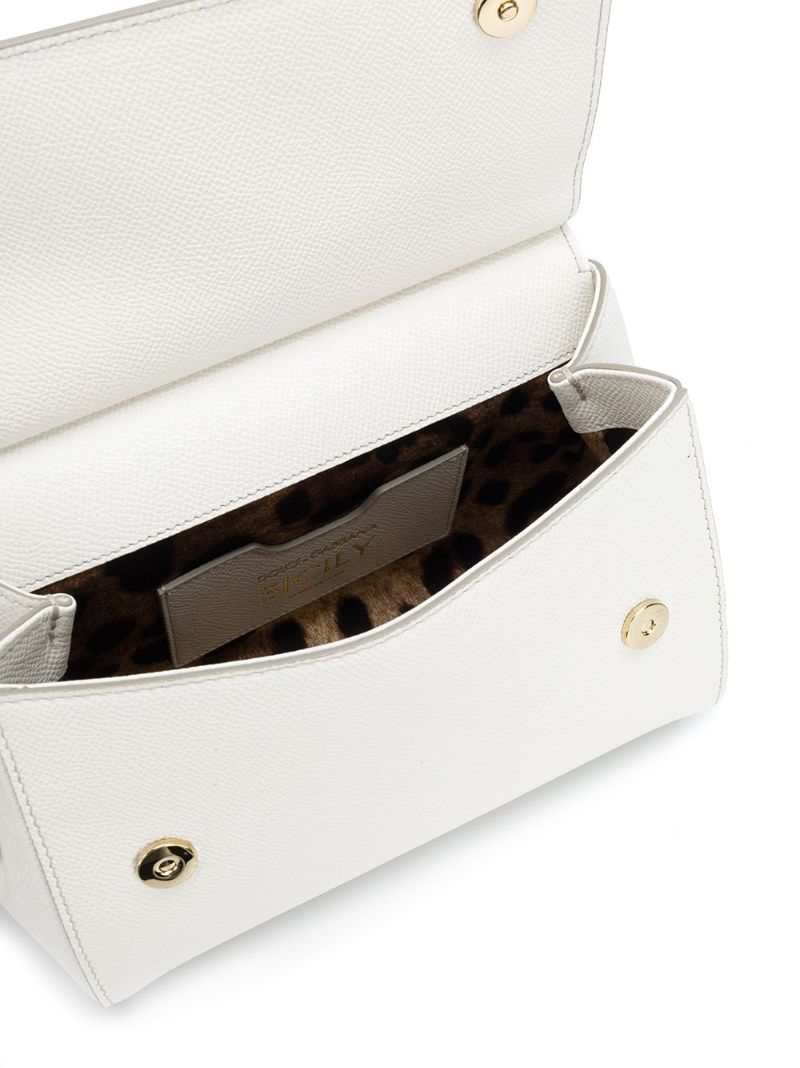 White Small Sicily Top Handle Bag