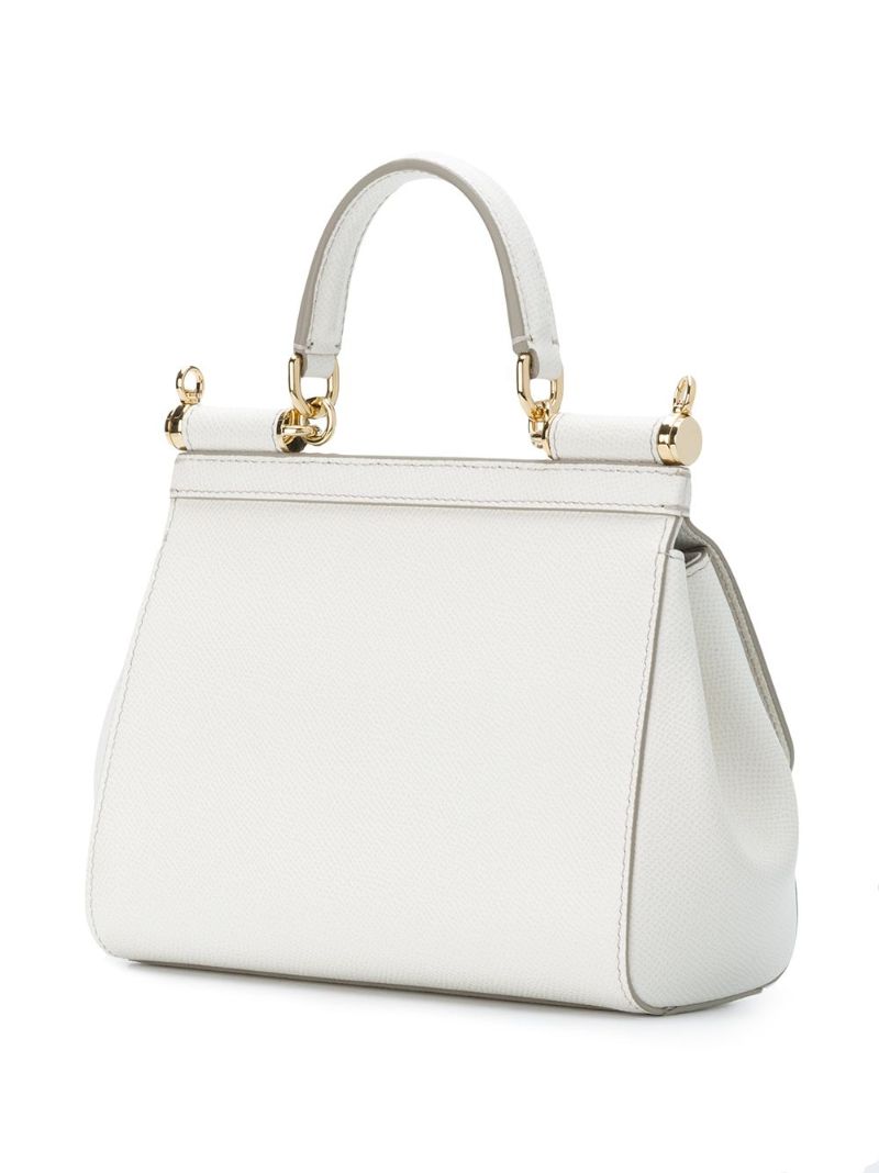 White Small Sicily Top Handle Bag